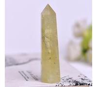 Columna hexagonal de cristal fresa con punta de cristal natural, colección de varita y decoración del hogar, 1 unidad, marrón oscuro, 71-80 mm