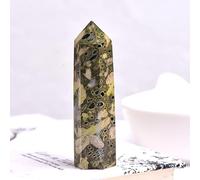 Columna hexagonal de cristal fresa con punta de cristal natural, colección de varita y decoración del hogar, 1 unidad, carmesí, 61-70 mm