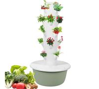 Columna HidropóNica para Huerto, Kit De Cultivo Vertical HidropóNico - Torre De 5/7/9 Capas para BalcóN Hogar, Adaptador De Bomba Silencioso 9-Layer36Pots-HydroponicTower
