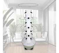 Columna HidropóNica para Huerto, Kit De Cultivo Vertical HidropóNico - Torre De 5/7/9 Capas para BalcóN Hogar, Adaptador De Bomba Silencioso 9-Layer36Pots-HydroponicTower+ClimbingFrame