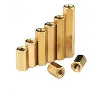 Columna hueca hexagonal de latón M2.5 M3 M4 M5 - Soporte de columna con rosca hembra hexagonal de doble paso for junta de placa base PCB y tuerca(5mm (30Pcs),M4)