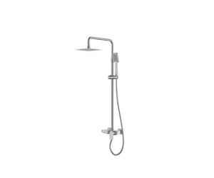 Columna para bañera con un diseño moderno y extensible de acabado cromado Saona de Imex - Plateado / Latón / Imex