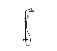 Columna para ducha fabricada en latón con un diseño moderno de acabado negro mate Luxor de Imex - Negro / Latón / Imex