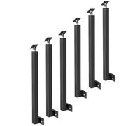 Columna para escaleras interiores con terraza, soporte ajustable de 270°, poste de balaustre de montaje lateral, kit completo de barandilla de 6 piezas, ideal para seguridad y estilo