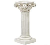 Columna romana de resina sintética para decoración de jardín temática europea, mejora del espacio interior y aplicación de accesorios de fotografía de estudio (trompeta pequeña)