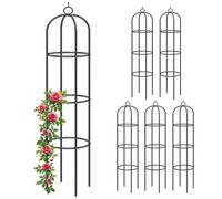 Columna rosa juego de 6 negro 200x40cm