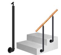 Columnas de balaustre ajustables de montaje lateral para escaleras interiores, postes de barandilla de hierro forjado con soportes para jardín, villa, loft y pasillo