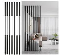 Columnas de iones de pared de pie ajustables en altura para el hogar, la oficina y el hotel, postes separadores de habitación negros, perfectos para entradas, 170,2 cm de alto