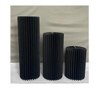 Columnas de Papel Plegable Pastel zócalo Stands ， Centros de Mesa for Bodas, jarrones de cartón, Soporte for Mesa de postres for Fiestas de cumpleaños, Pilar Romano(Black)