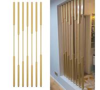 Columnas divisoras de habitación de metal ajustables, 5/8 unidades, hierro D, columnas de división de pared, separador de espacio sin taladro, 100-300 cm, altura de 220 cm, listones de 2,2 m