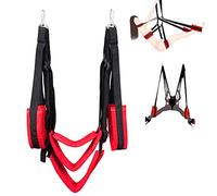 Columpio Colgante Columpio Sexual en Pareja Columpio Aéreo para Yoga con Cojín Suave (Negro Rojo)