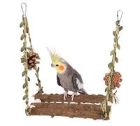 Columpio Colgante de Madera for pájaros, Columpio for pájaros, Jaula for Loros, Juguetes for Loros, periquitos, cacatúas, tortolitos