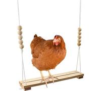 Columpio colgante de madera para pollo, juguete duradero de 40 x 8 x 5 cm, accesorio para dueño de mascotas, regalo de amor para pollos, entrenamiento de loros