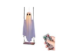 Columpio colgante grande de Halloween con iluminación para decoración con control remoto para exteriores e interiores para fiestas 062585