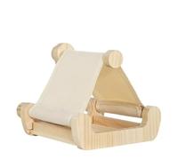Columpio compacto para loros, percha de madera con bandeja funcional, descanso ergonómico para cacatúas