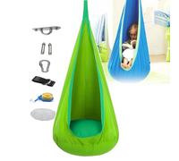 Columpio Cueva Colgante, Hamaca Tipo Cápsula, con Bomba De Aire Y Cojín Inflable, Carga Máxima De 80 Kg, Tela Resistente, para Interior/Exterior, Jardín Y Dormitorio.,Green