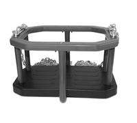 Columpio de bebé de goma con cadenas de 3 m - columpio para bebés, asiento para niños pequeños hasta 36 meses, columpio para niños con inserción de aluminio y eslabones, soporta hasta 100 kg, columpio