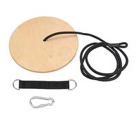 Columpio de cuerda de disco de madera para jugar en el patio trasero, columpio de árbol de 78.7 pulgadas con capacidad de carga pesada para niños y adultos, cuerda redonda para diversión al aire libre