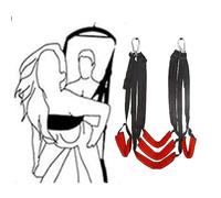 Columpio De Jardín Colgante, 5 Tiras Rojas con Columpio De Nailon De Felpa, Regalo para Hombres Y Mujeres