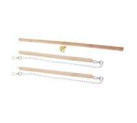 Columpio de Madera Cadena para Periquitos y Loros Pequeños | Acero Inoxidable, Fijación Sencilla en Jaula, Estilo Natural y Atractivo, Reduce Aburrimiento y Aprovecha Espacio