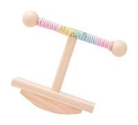 Columpio de madera natural para entrenamiento de pájaros, enriquecimiento de inteligencia para estimulación mental, equilibrios, ejercicio, durabilidad, perchas de madera para conures y cacatúas