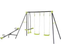 Columpio de metal "basile" - 4 aparatos - verde