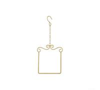Columpio de metal resistente para colibrí adecuado para colocar al aire libre durante todo el año en jardines, patios y cubiertas (dorado)