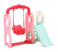 Columpio de muñeca con tobogán, lindos accesorios realistas para casa de muñecas, divertido DIY, muñeca en miniatura, columpio, juguete, accesorios de plástico para la casa, juguetes para niños..