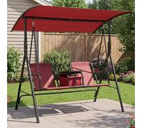 Columpio de Porche con portavasos, Mesa giratoria y Bolsa isotérmica con toldo Ajustable para 2 Personas, Columpio de Patio para jardín, balcón o Borde de Piscina