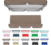 Columpio de Toldo Exterior de Repuesto 2 3 Plazas,Toldo Balancin de Jardin con Universal Cubierta de Asiento impermeable,resistente al sol,para patio o jardí(Size:142x120x18cm/56x47x7inch,Color:Brown)