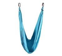 Columpio de yoga antigravedad azul cielo, fabricado en nailon con asas de espuma gruesa y 2 correas de extensión, para mecedora de hamaca