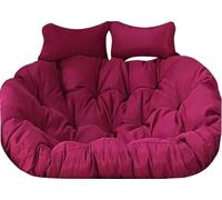 Columpio impermeable para silla hamaca de 2 personas, almohadilla de repuesto extraíble con reposacabezas ajustables para jardín, patio, balcón