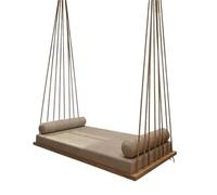 Columpio Madera Casa Balcón Hamaca al Aire Libre Jardín Patio Dormitorio Descanso Mecedora Ocio Columpio de Madera Maciza Muebles Exterior(120x60cm)