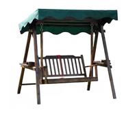 Columpio Madera Columpio de Ocio Madera Maciza for Patio, casa Rural, anticorrosión, Mecedora Doble, Sillas for terraza, Muebles Exterior(D with Canopy)