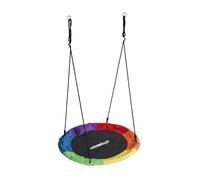 Relaxdays Columpio Nido Ajustable para niños, Exterior, Ø 100 cm, hasta 100 kg, Multicolor, 175 x 100 x 100 cm