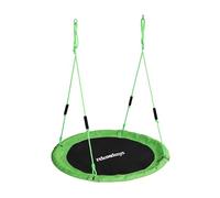 Relaxdays Columpio nido para niños asas acolchadas blanco,verde,negro
