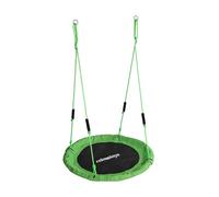 Columpio Nido Relaxdays, Redondo con Asas Acolchadas, para niños, Ajustable, Exterior, Ø: 100 cm, hasta 100 kg, Verde