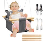 Columpio para Bebé Interior, Columpio de Madera para bebés y niños con Cinturón de Seguridad para niños de 6 Meses a 5 años, Capacidad de Carga 25 kg