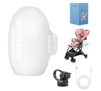 Columpio para cochecito, ayudante para dormir para bebé, 5 intensidades de balanceo ajustables, silenciosa (45 dB), temporizador de 40 minutos, universal para cochecitos y buggys (blanco)