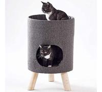Columpio para Gatos Casa para Gatos Taburete Forma Columpio para Gatos Cómodo Centro de Actividades para Gatos Four Seasons Universal Cat Tree Ropa de Cama para Mascotas (Color: Gris) (Color