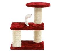 Columpio Para Gatos Marco De Escalada For Gatos De Tres Capas Y Tres Columnas, Tablero Rascador De Sisal For Gatos, Poste Rascador For Gatos, Marco De Escalada For Gatos Lindo Columpio Para Gatos(Red)