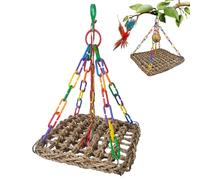 Columpio para loros,Hamaca para loros | Alfombra de pasto marino para periquitos,Juguetes para masticar pájaros, columpio para jaula de pájaros para periquitos, cotorras, pájaros del amor, pinzones, M