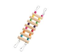Columpio para pájaros Jaula para loros Juguetes Columpio Colgado para jugar Para Guacamayo Puente de madera Escalera de tamaño pequeño Pájaros Decoración Jaula Juguetes para loros Gris