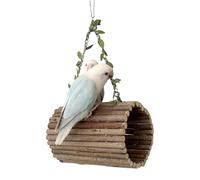 Columpio para pájaros - Juguete colgante de madera para cueva, percha natural para periquitos, fácil instalación, accesorio de juego para pájaros pequeños, columpio para periquitos, pinzones, canarios