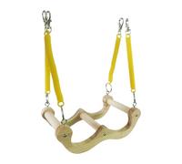 Columpio para pájaros - Juguete de madera para masticar pájaros | Soporte de ejercicio con resorte, columpio de pájaros, madera maciza, parque infantil para loros cacatúas, canario al aire libre