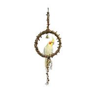 Columpio para pájaros, juguete para colgar, barra de enriquecimiento de madera natural, accesorio para masticar interactivo para colgar jaulas, cacatúas, periquitos, periquitos, periquitos, periquitos