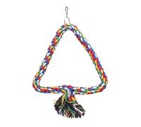 Columpio para pájaros, Juguete Triangular Colorido para Escalar, Cuerda para Jugar, Loros, Soporte para Percha para cacatúas, periquitos, Material de Cuerda de algodón no tóxico (23cm)