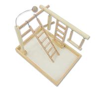 Columpio para pájaros, loros, jaula de juguete, columpio de madera, escalera de entrenamiento para pájaros de tamaño pequeño, loros, soporte de juego para pájaros para conures