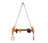 Ｚｉａｌｏｆｉ Columpio para Pájaros para Jaula, Diseño Triangular, Percha de Madera para Cacatúas, Periquitos Y Conures