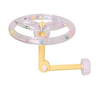 Columpio para percha de pájaros para uso en jaula, Yellow | Juguete montado con cuentas de colores, accesorio de apoyo a la actividad de descanso diario